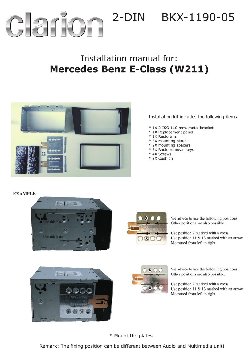 Clarion BKX-1190-05 User manual Clarion BKX-1190-05 User manual