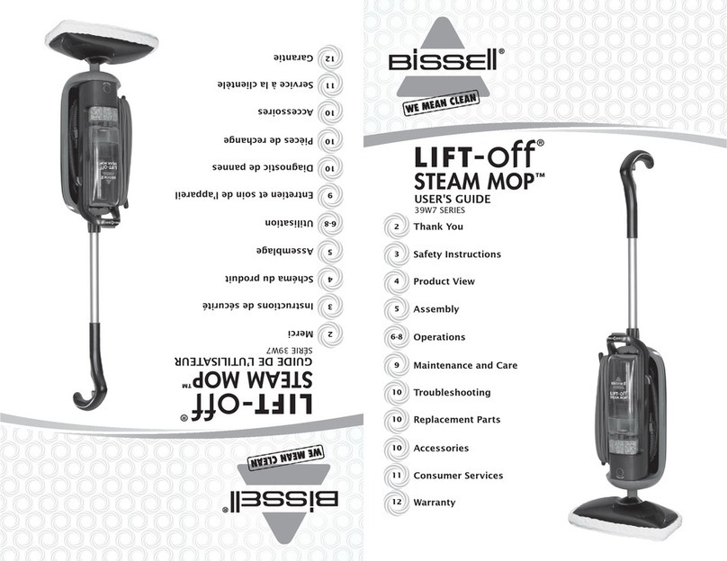 Bissell Lift-Off Steam Mop 39W7 user guide