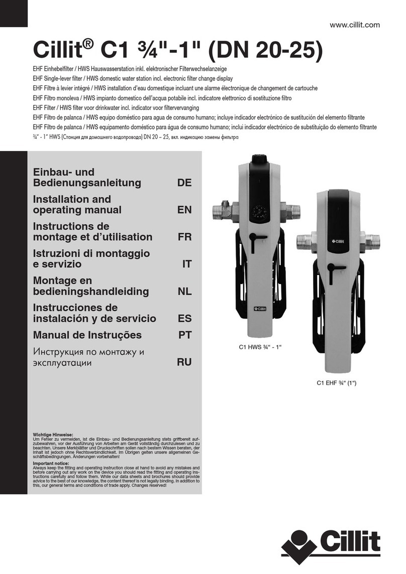 Cillit C1 HWS Series Installation and operating manual Cillit C1 HWS Series Installation and operating manual