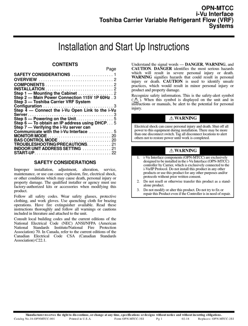 Carrier OPN-MTCC Instructions and recipes