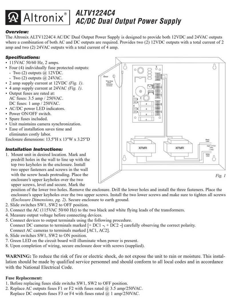 Altronix ALTV1224C4 User manual