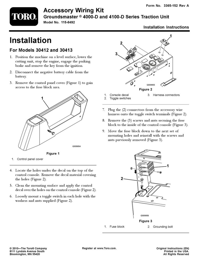 Toro 115-8492 User manual Toro 115-8492 User manual