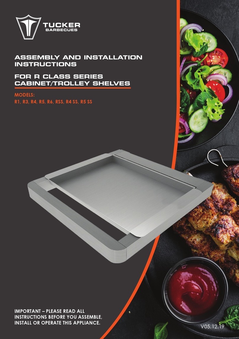 Tucker Barbecues R CLASS Series Assembly and installation instructions