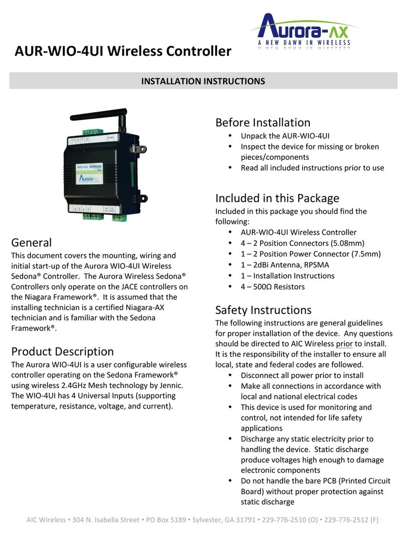 AIC	Wireless Sedona Aurora-AX AUR-WIO-4UI installation instructions