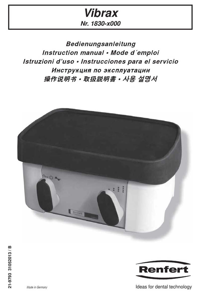 Renfert Vibrax 1830-000 Series User manual