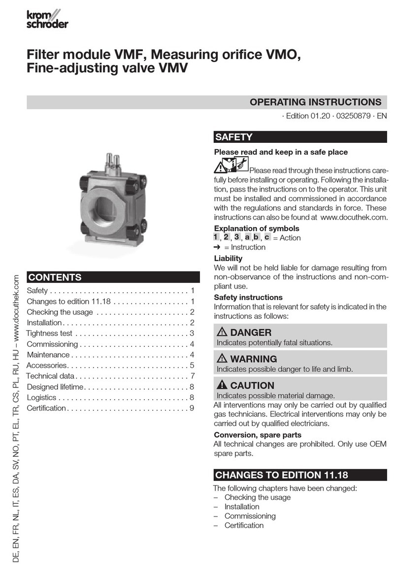 Elster Kromschroder VMF User manual