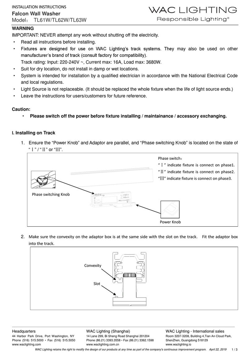 WAC Lighting Falcon Series User manual