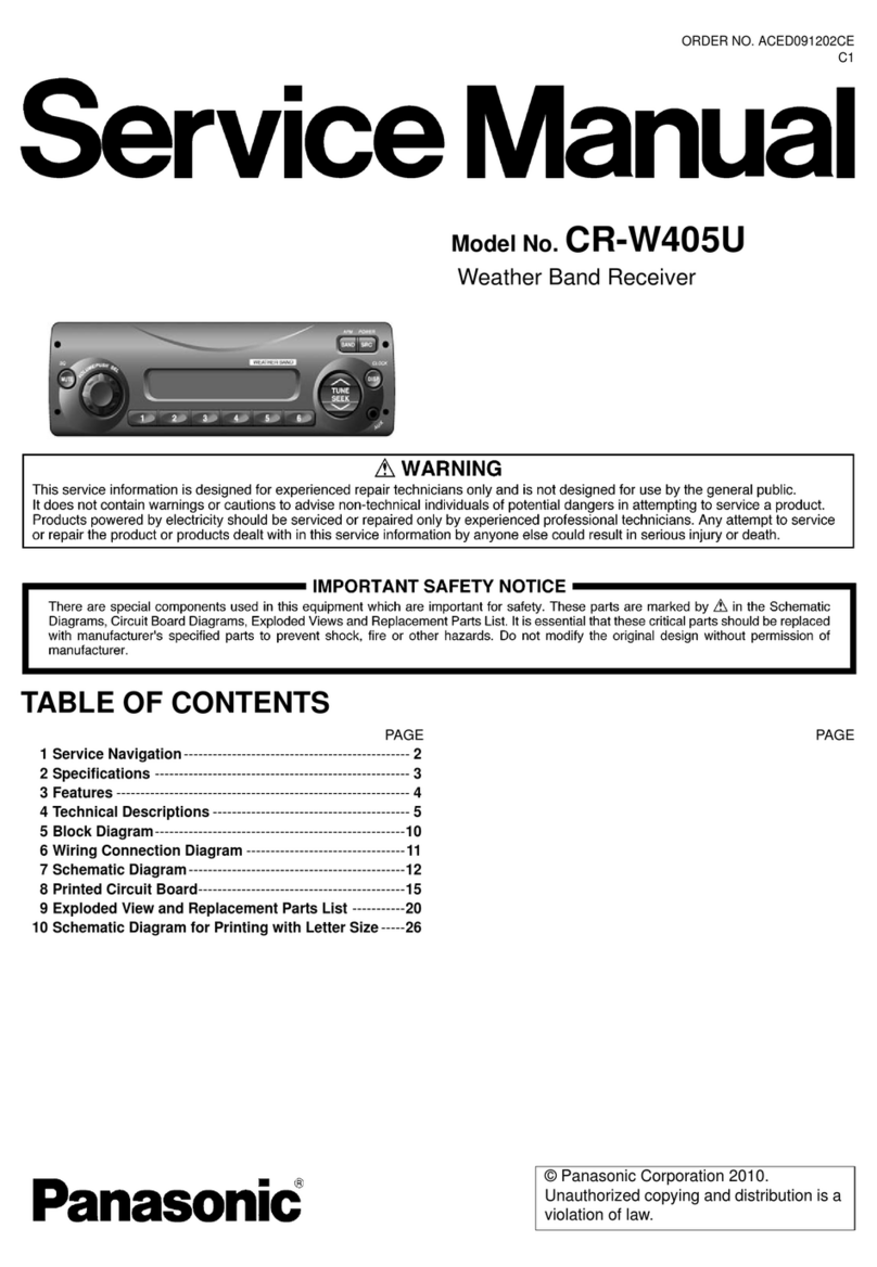 Panasonic CR-W405U Service manual