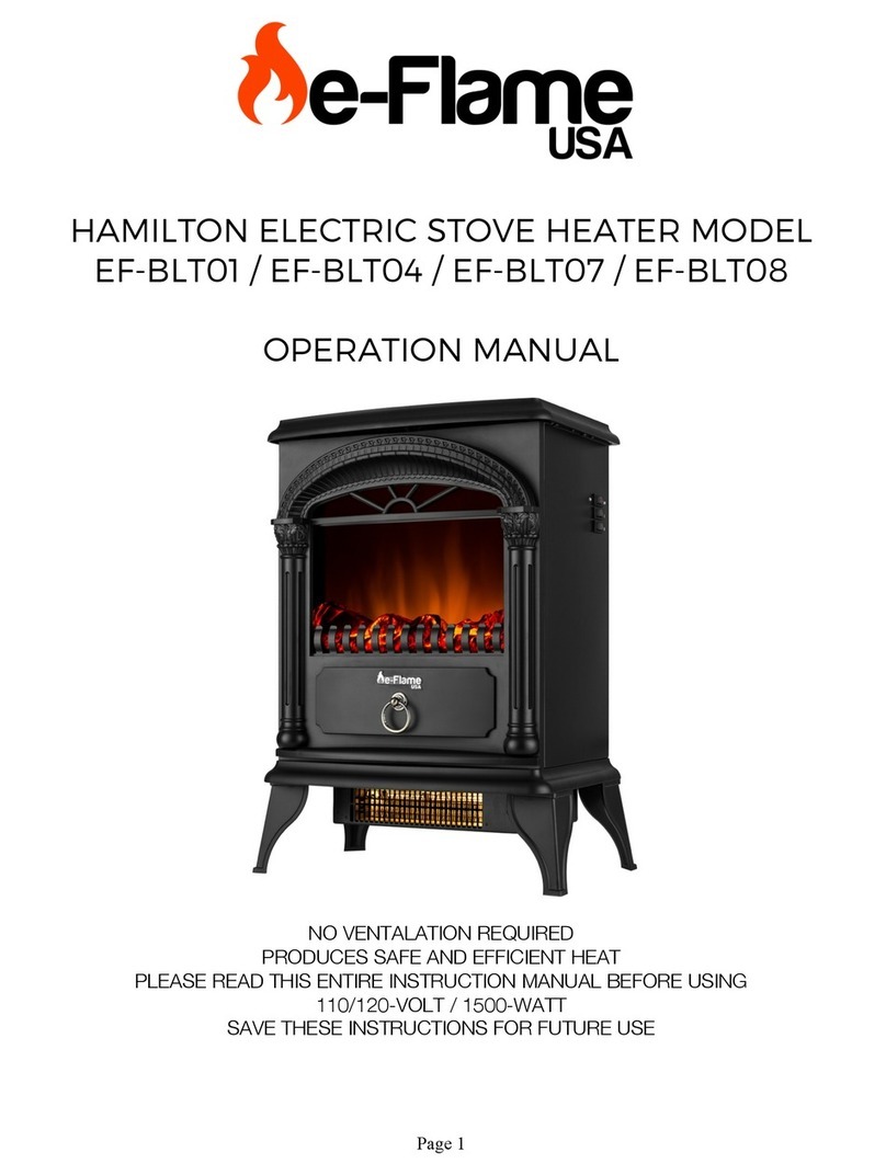 e-Flame USA Hamilton EL-BLT01 Operation manual