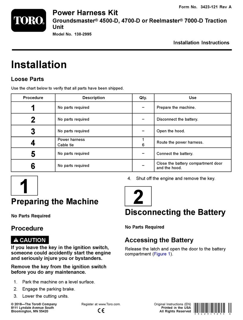 Toro 138-2995 installation instructions