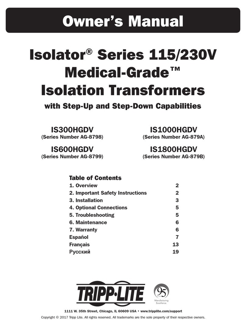 Tripp Lite Isolator Series User manual