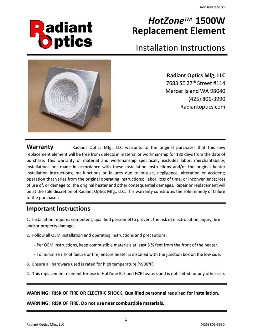 Radiant Optics HotZone 1500W installation instructions