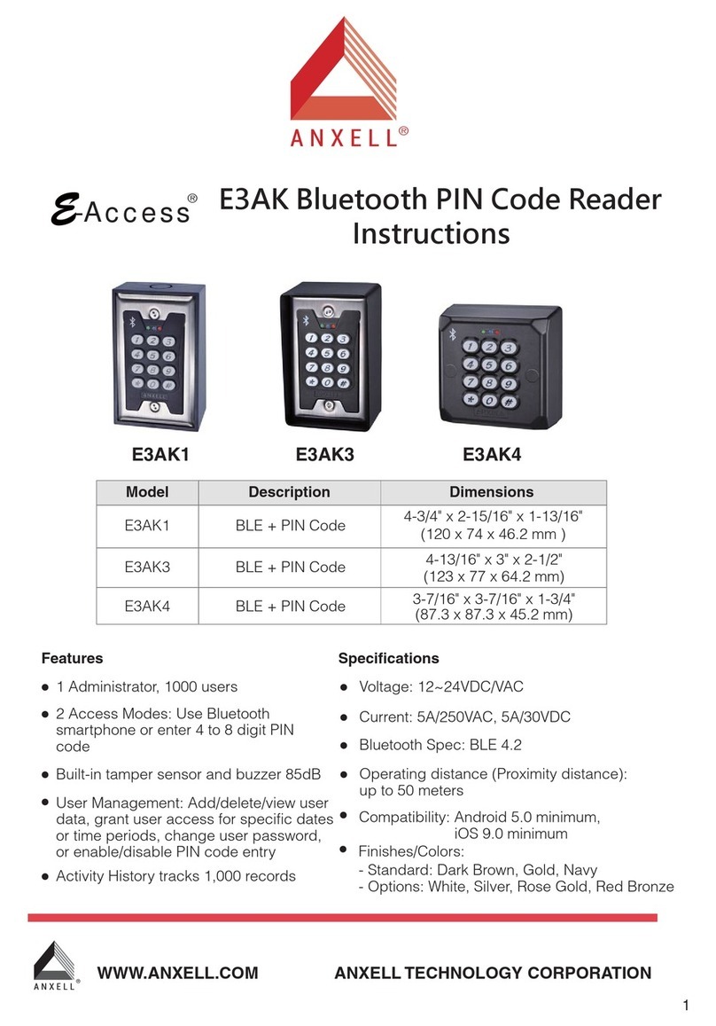 ANXELL E-Access E3AK Series instructions