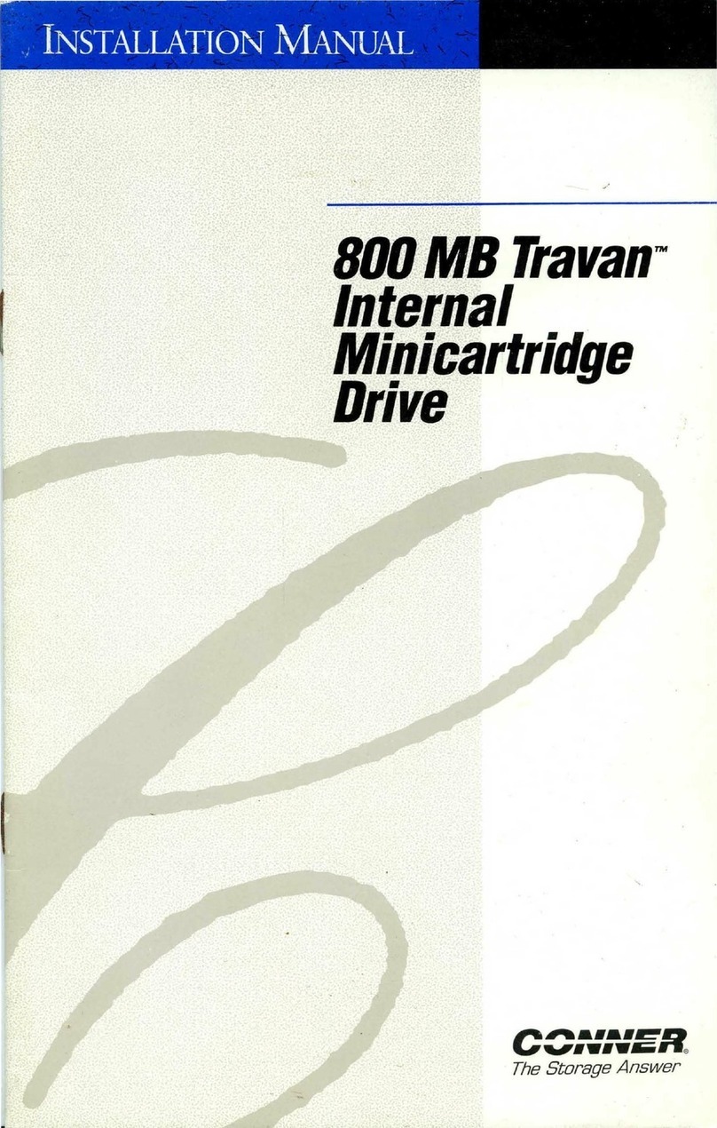 Conner 800 MB Travan installation manual Conner 800 MB Travan installation manual