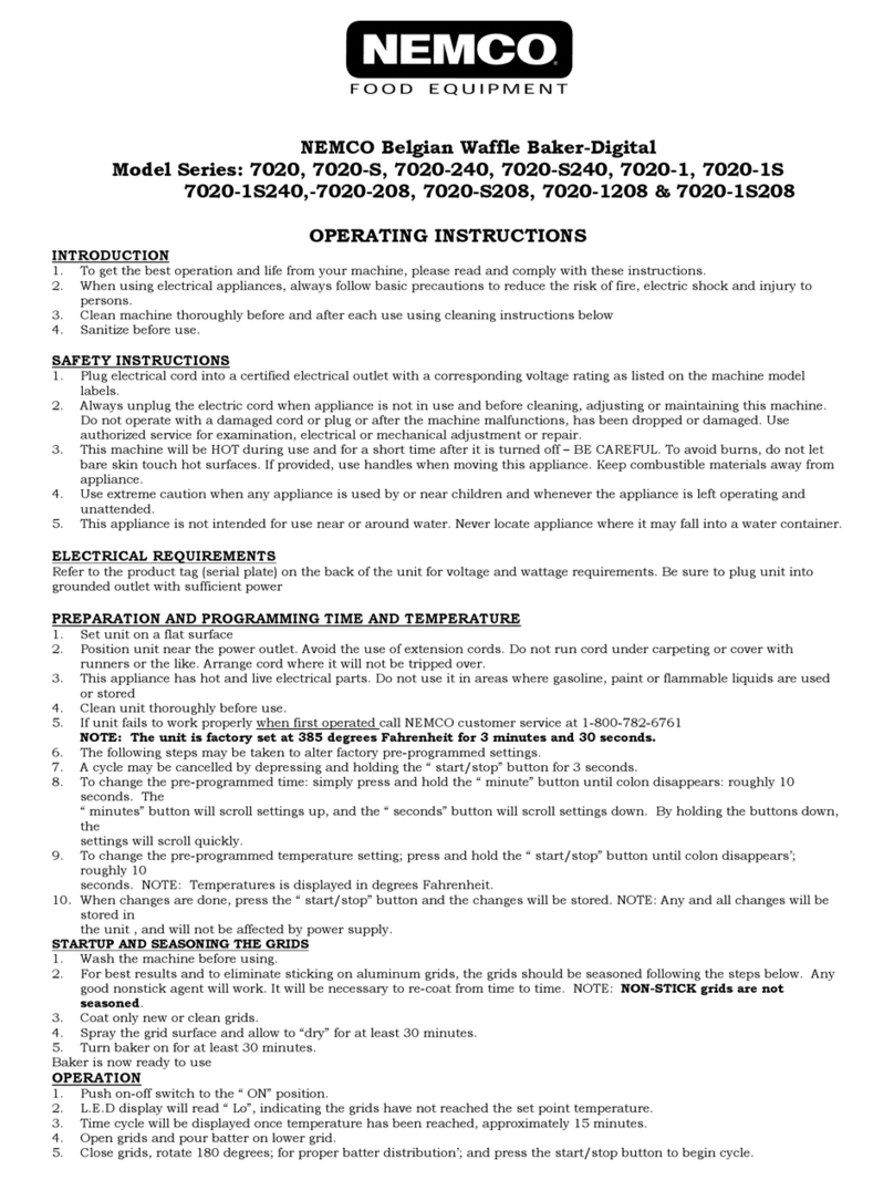Nemco 7020 Series User manual