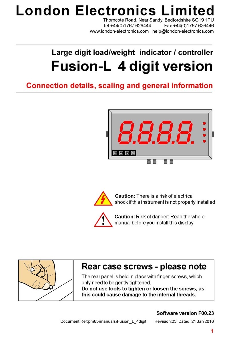 London Electronics Fusion-L 4 digit version manual