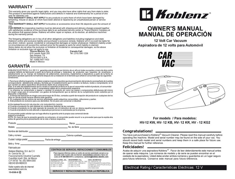 Koblenz HV-12 KW User manual Koblenz HV-12 KW User manual