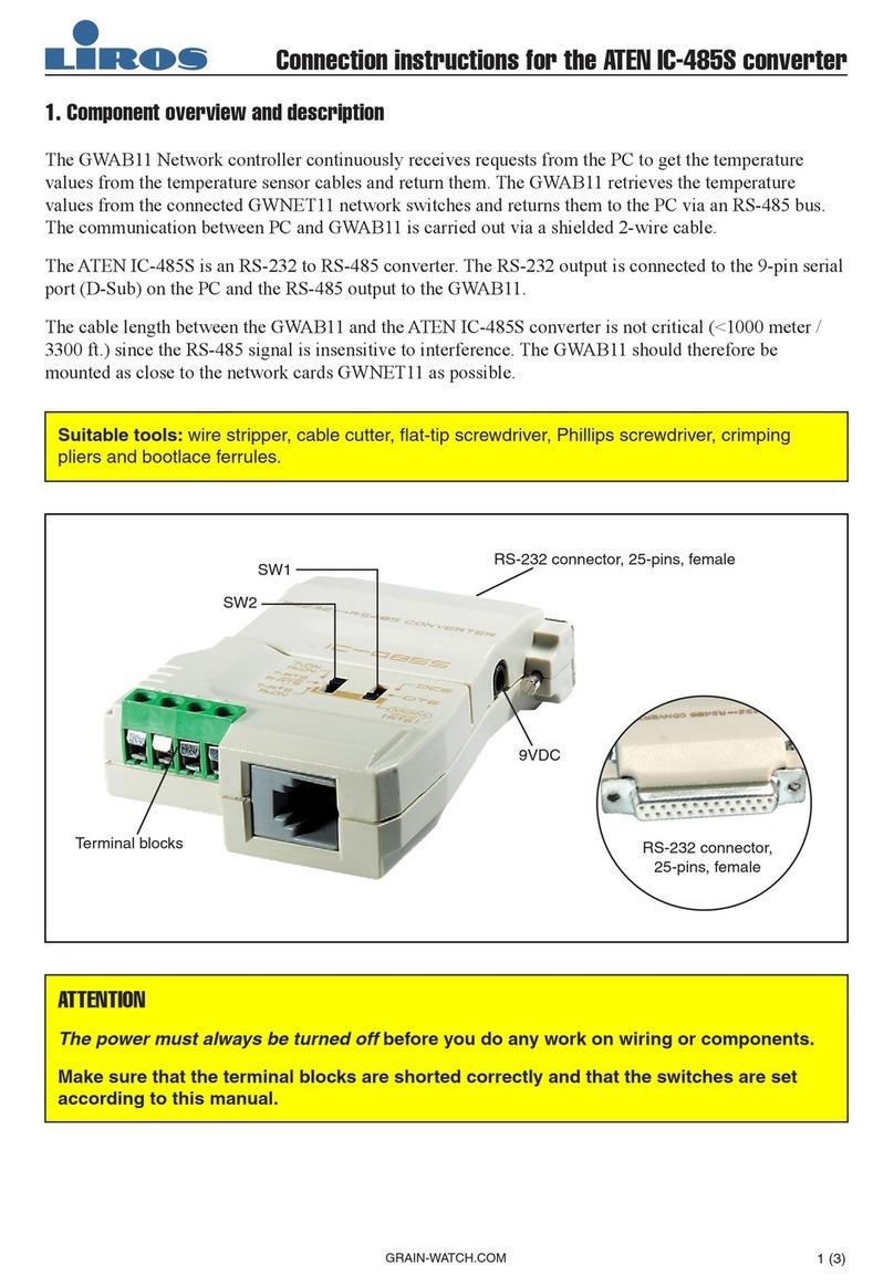 Liros ATEN IC-485S Connection instructions