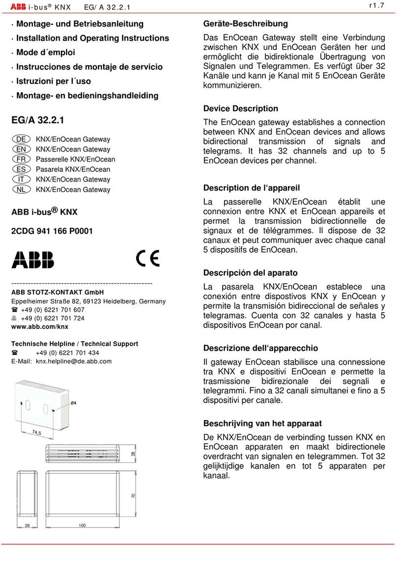 ABB i-bus KNX EnOcean EG/A 32.2.1 User manual