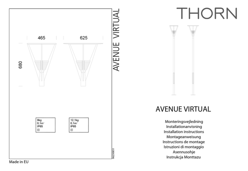 Thorn AVENUE VIRTUAL installation instructions