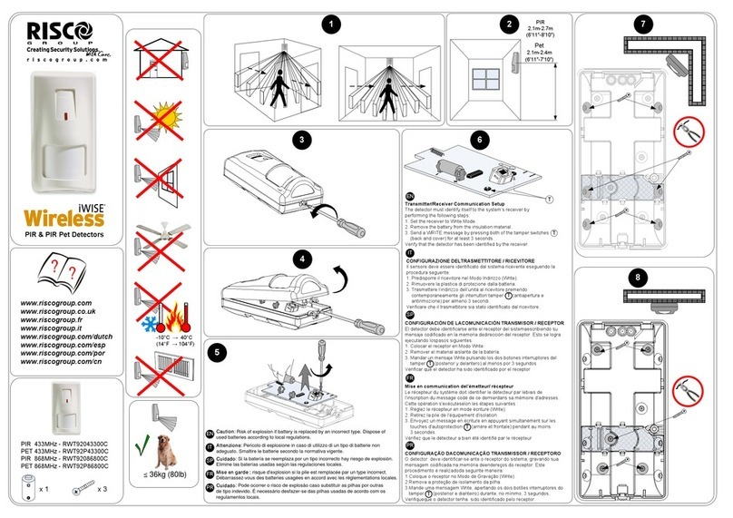 Risco iWISE RWT92043300C User manual
