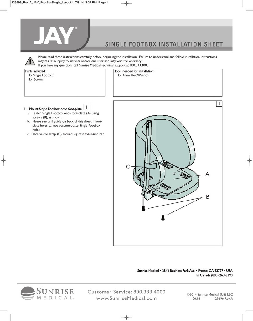 Sunrise Medical JAY Series Assembly instructions