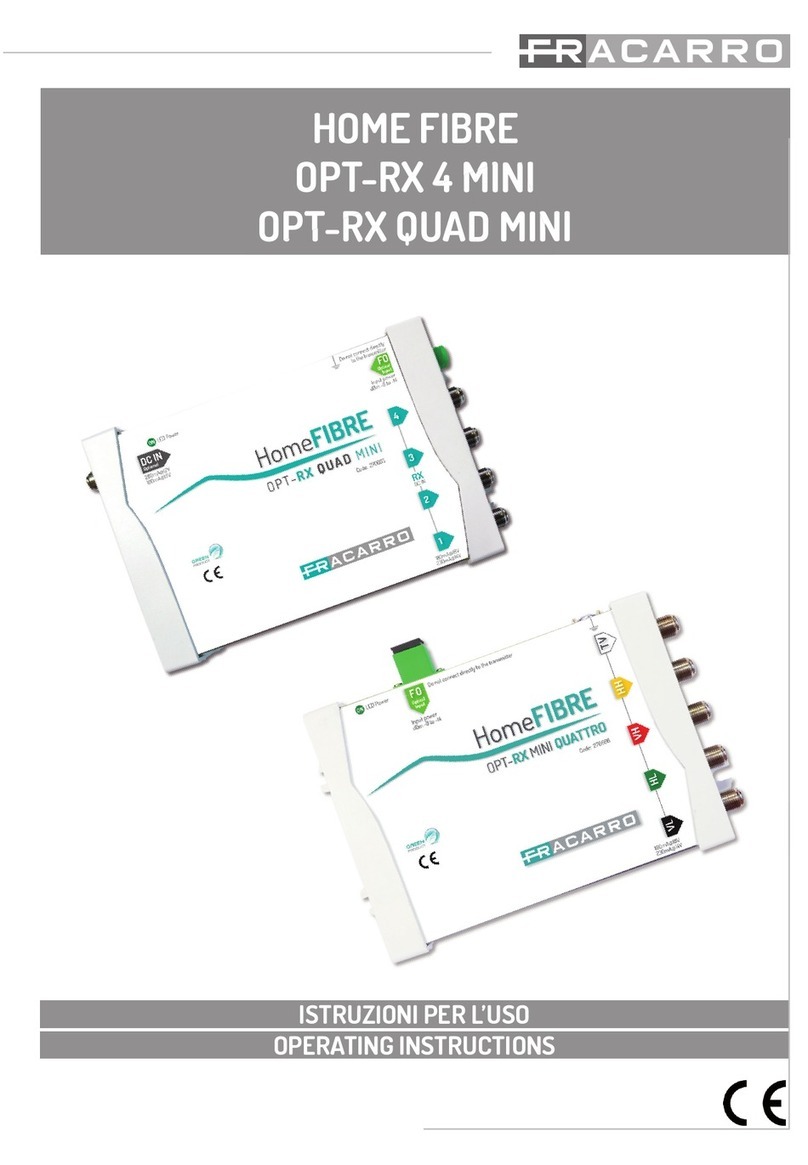 Fracarro HOME FIBRE OPT-RX 4 MINI operating instructions