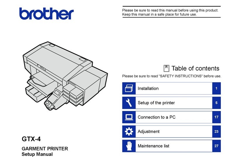 Brother GTX-4 Setup manual
