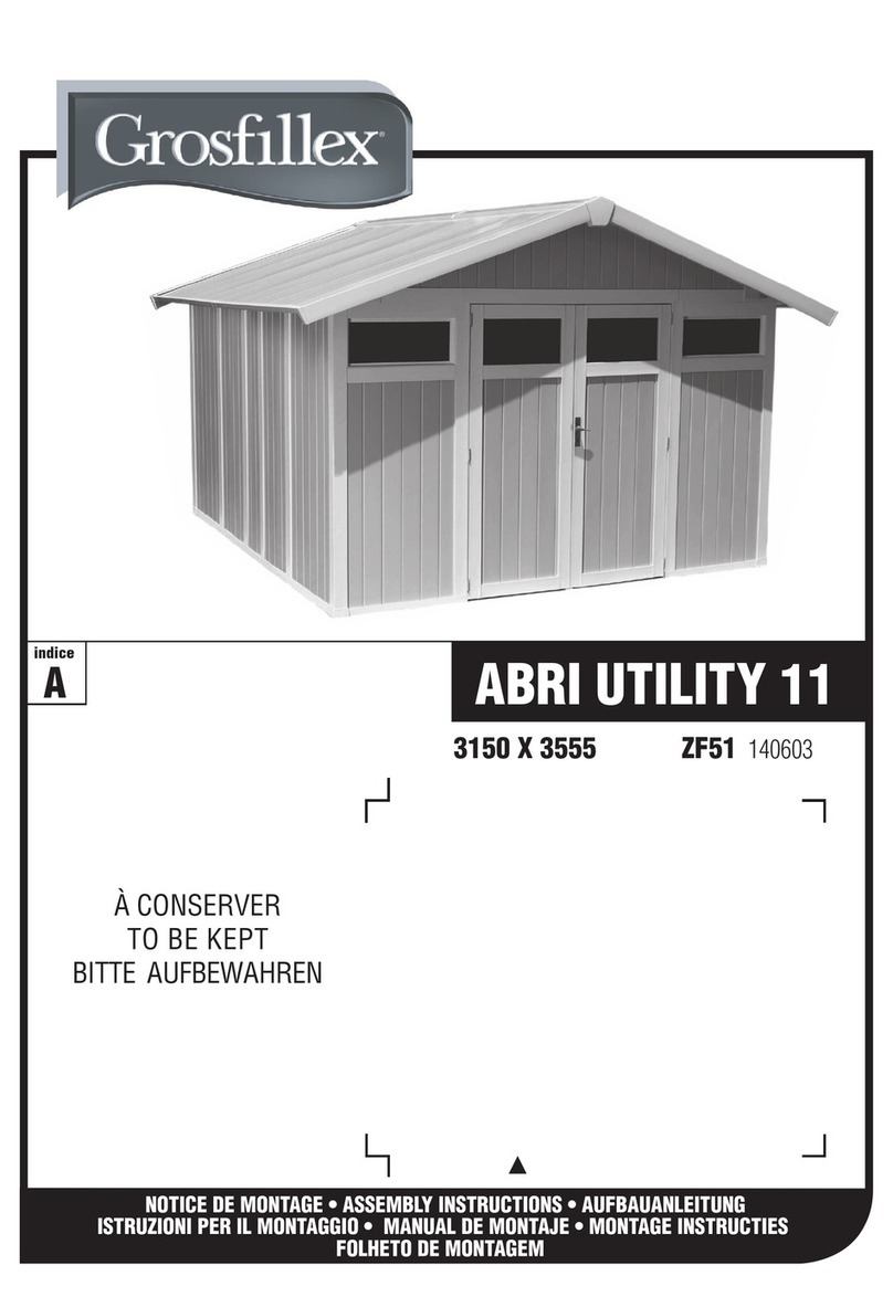 Grosfillex ABRI UTILITY 11 Assembly instructions