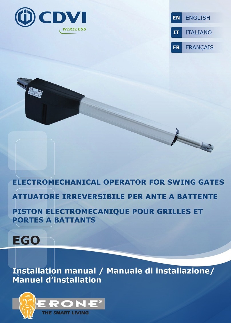CDVI EGO installation manual