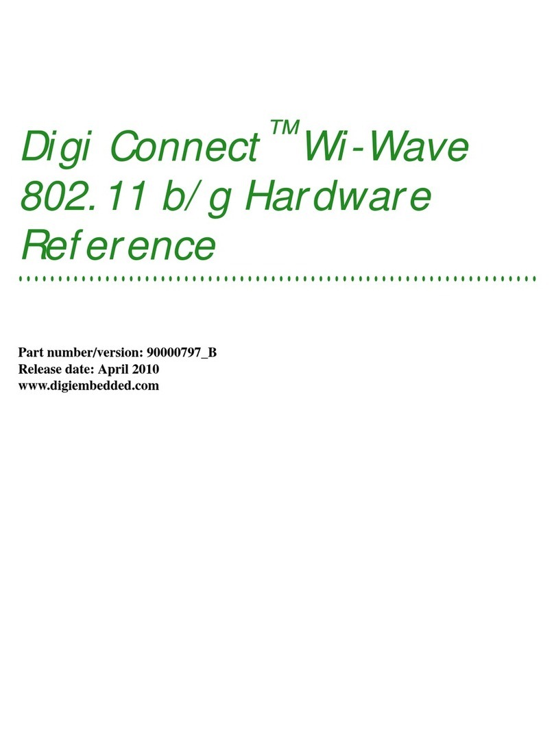 Digi Connect Wi-Wave 802.11 b/g Hardware reference Digi Connect Wi-Wave 802.11 b/g Hardware reference