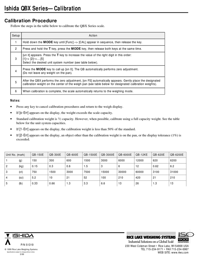 ISHIDA QB-150E Use and care manual ISHIDA QB-150E Use and care manual
