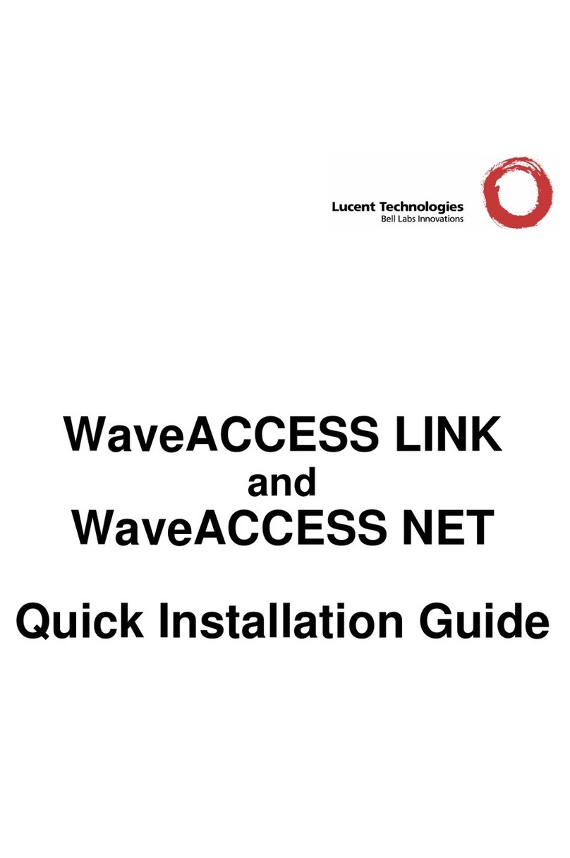 Lucent WaveACCESS LINK Series Quick installation guide