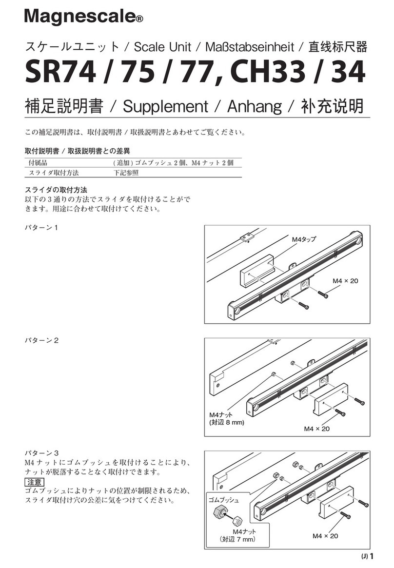 Magnescale SR75 Owner's manual