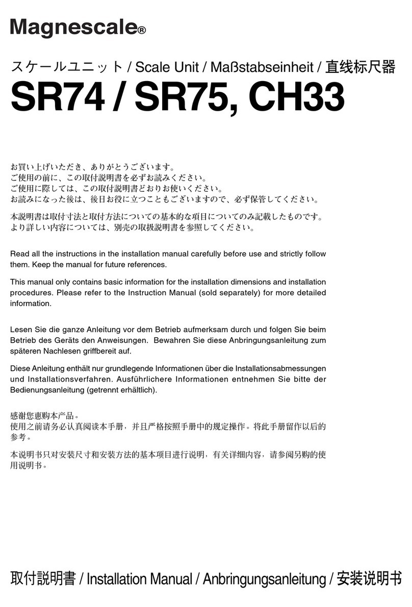 Magnescale SR75 Owner's manual