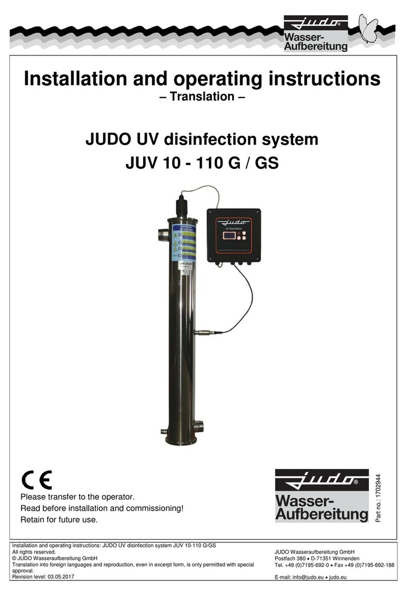 Judo JUV 20 G Installation and operating instructions