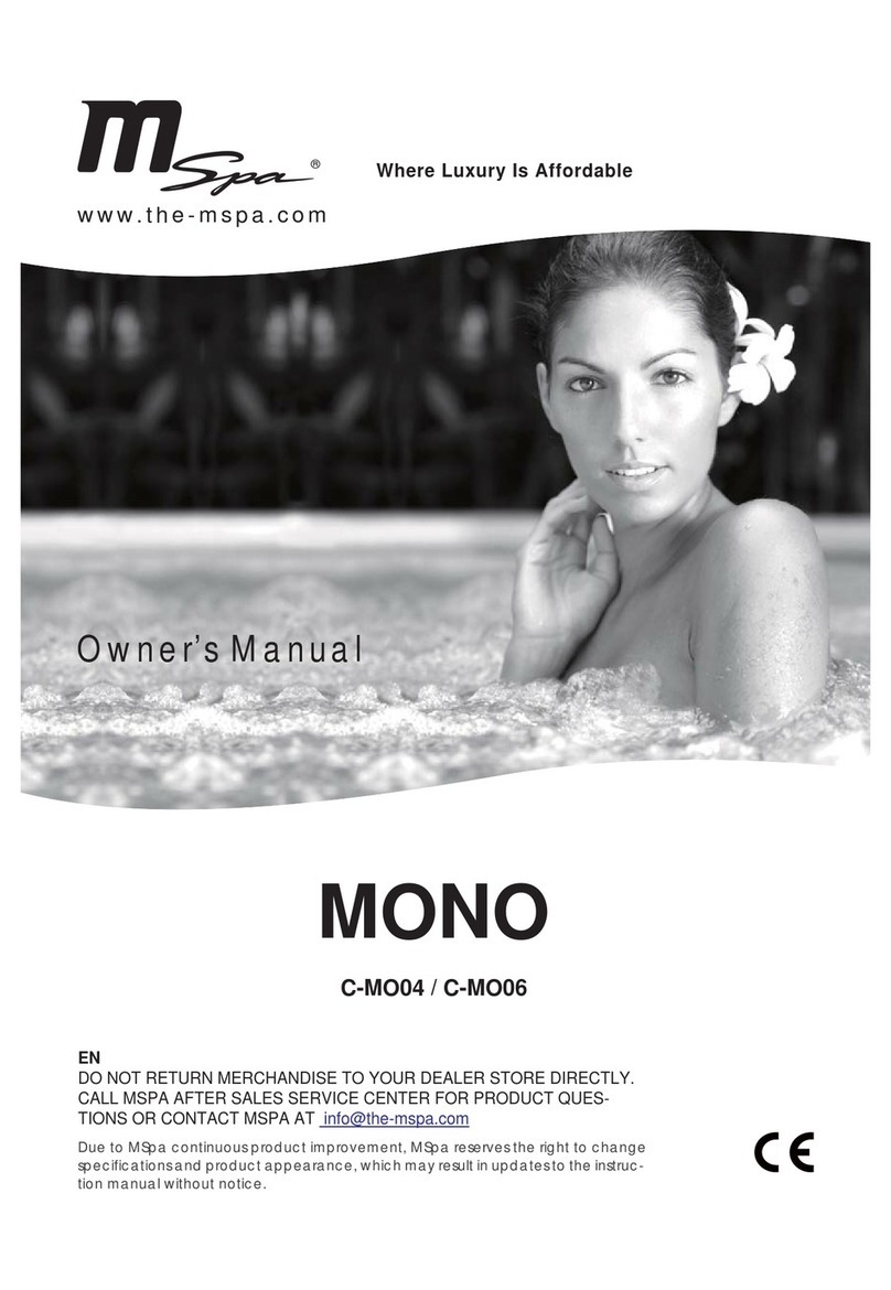 M-Spa MONO C-MO04 owner's manual