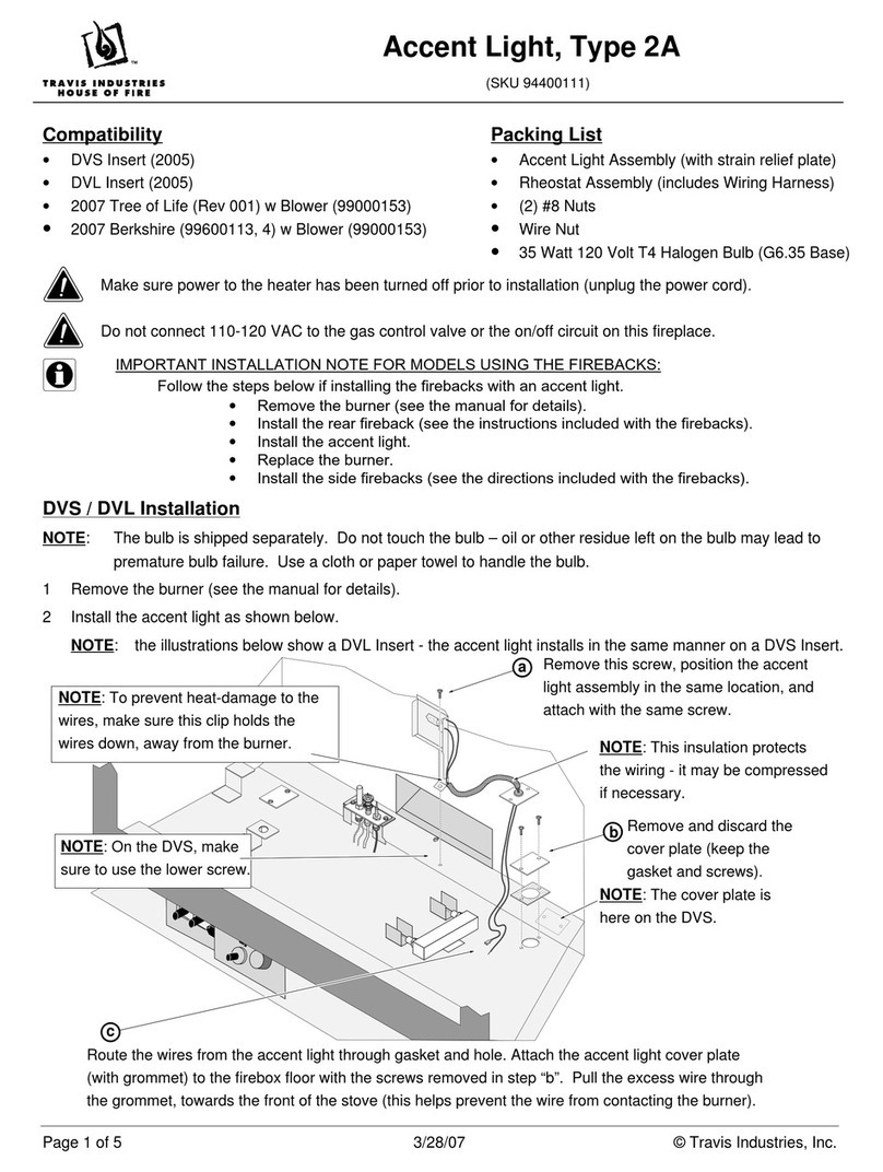 Travis Industries SKU 94400111 User manual