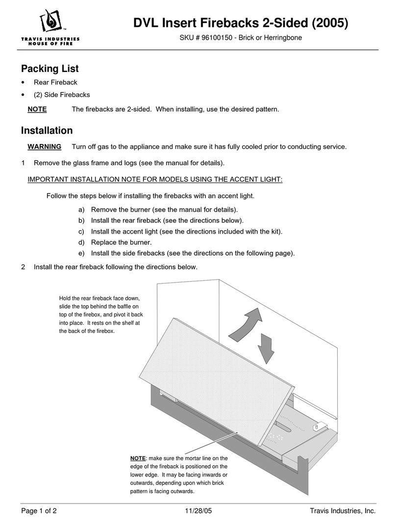 Travis Industries 96100150 manual