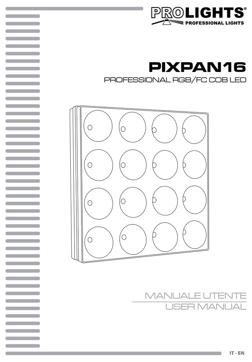 Music & Lights ProLights PIXPAN16 User manual Music & Lights ProLights PIXPAN16 User manual