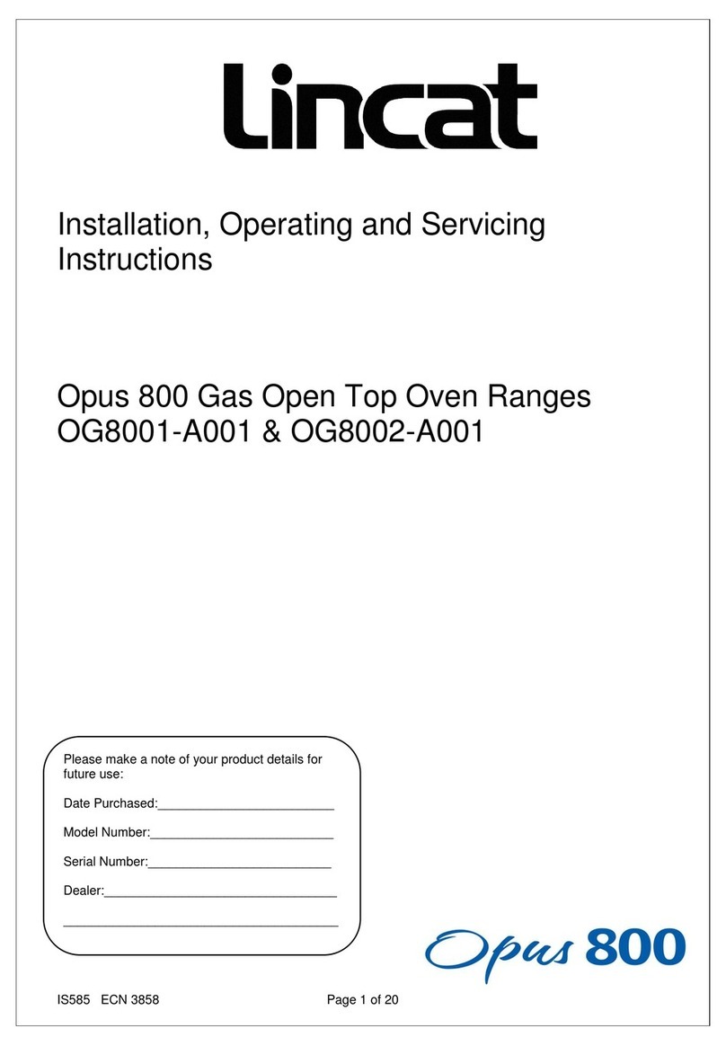 Lincat Opus 800 Series Installation, operating and servicing instructions Lincat Opus 800 Series Installation, operating and servicing instructions