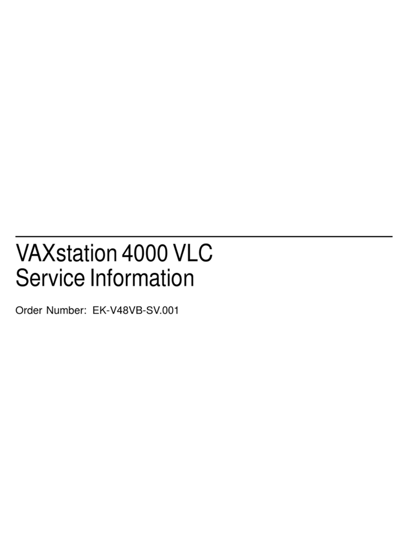 Digital Equipment VAXstation 4000 VLC Operating and installation instructions