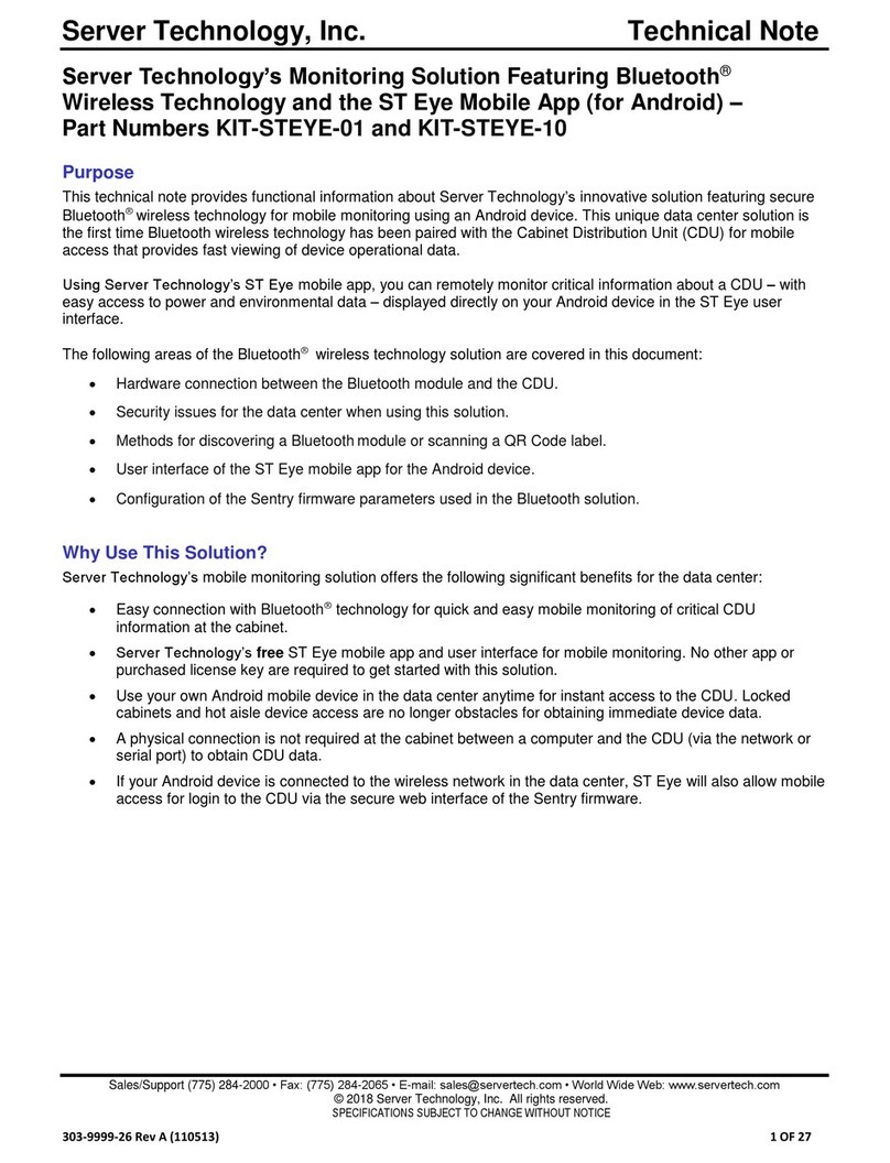Server Technology KIT-STEYE-01 Technical note Server Technology KIT-STEYE-01 Technical note