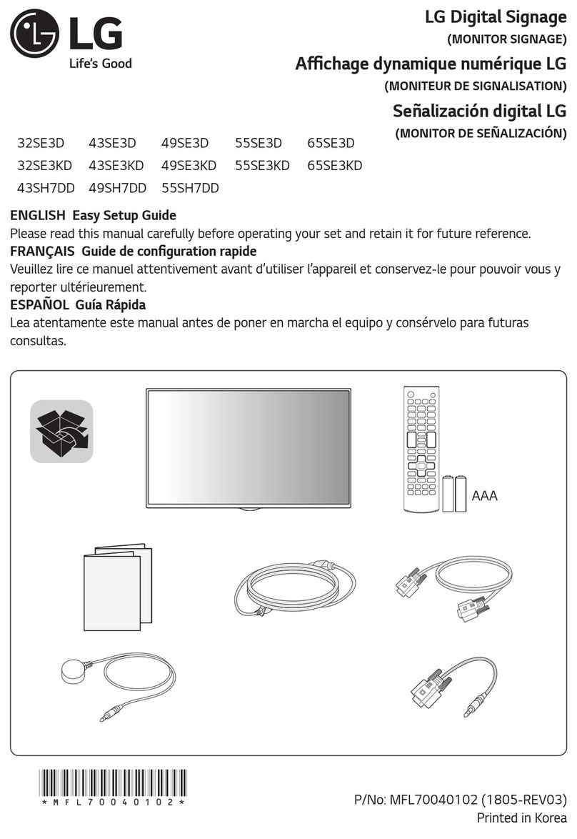 LG 43SE3D Easy setup guide