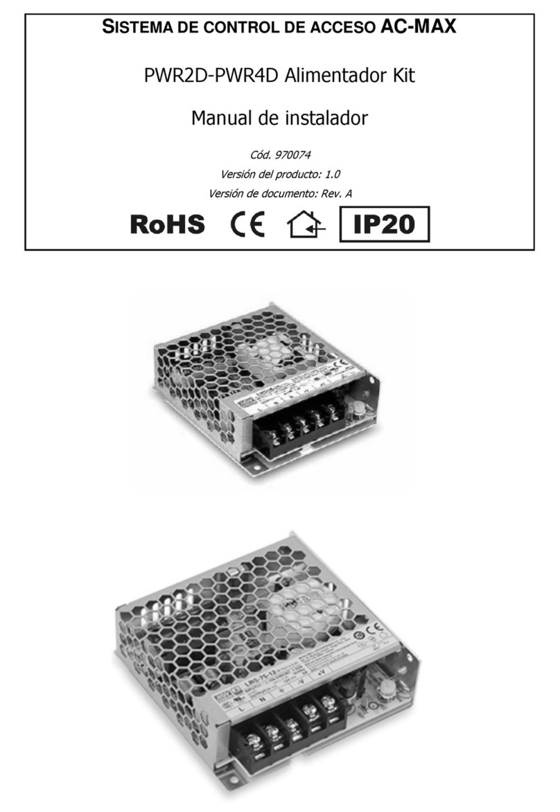 Fermax AC-MAX PWR2D-PWR4D Installer manual