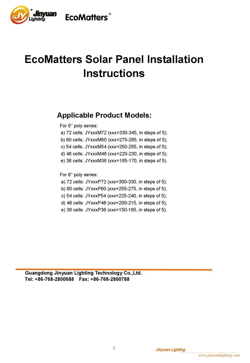 Jinyuan Lighting EcoMatters JY M72 Series User manual