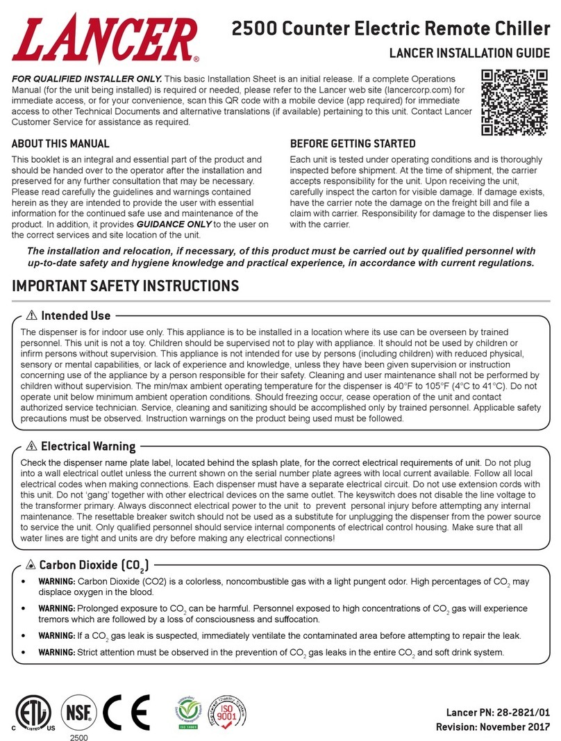 lancer 2500 REMOTE series User manual