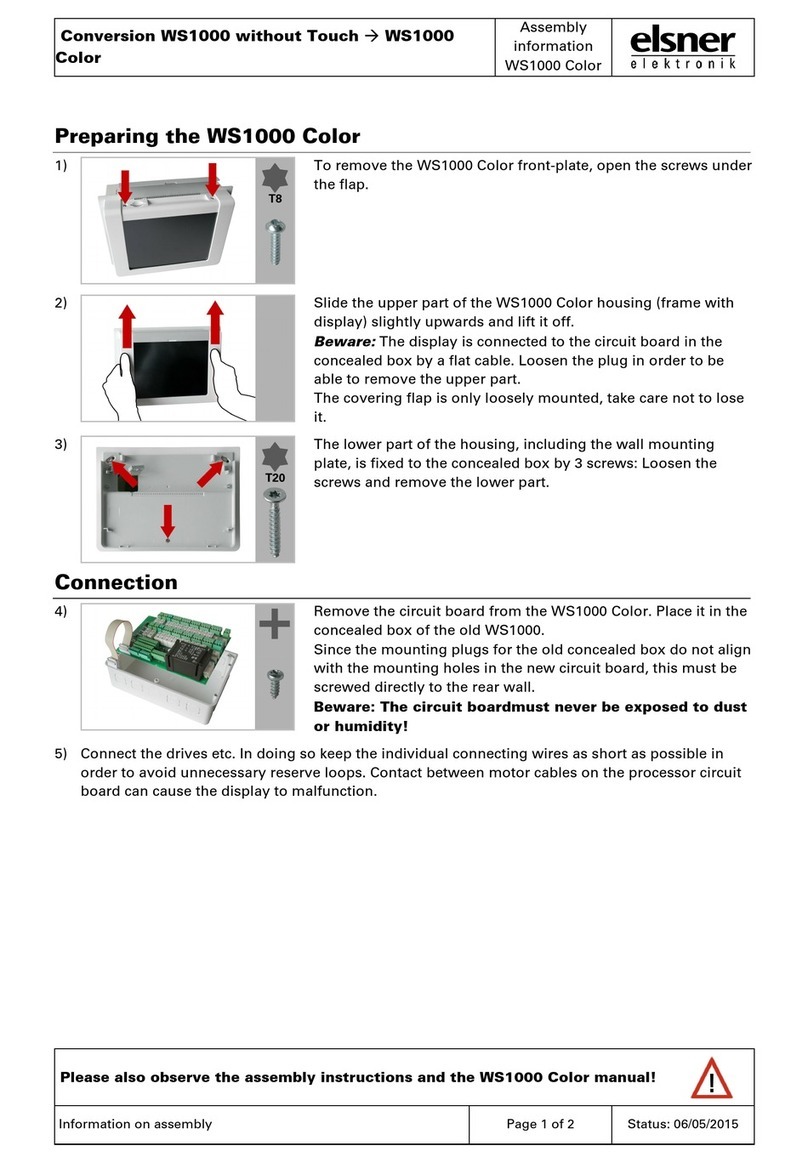 Elsner WS1000 Color Owner's manual