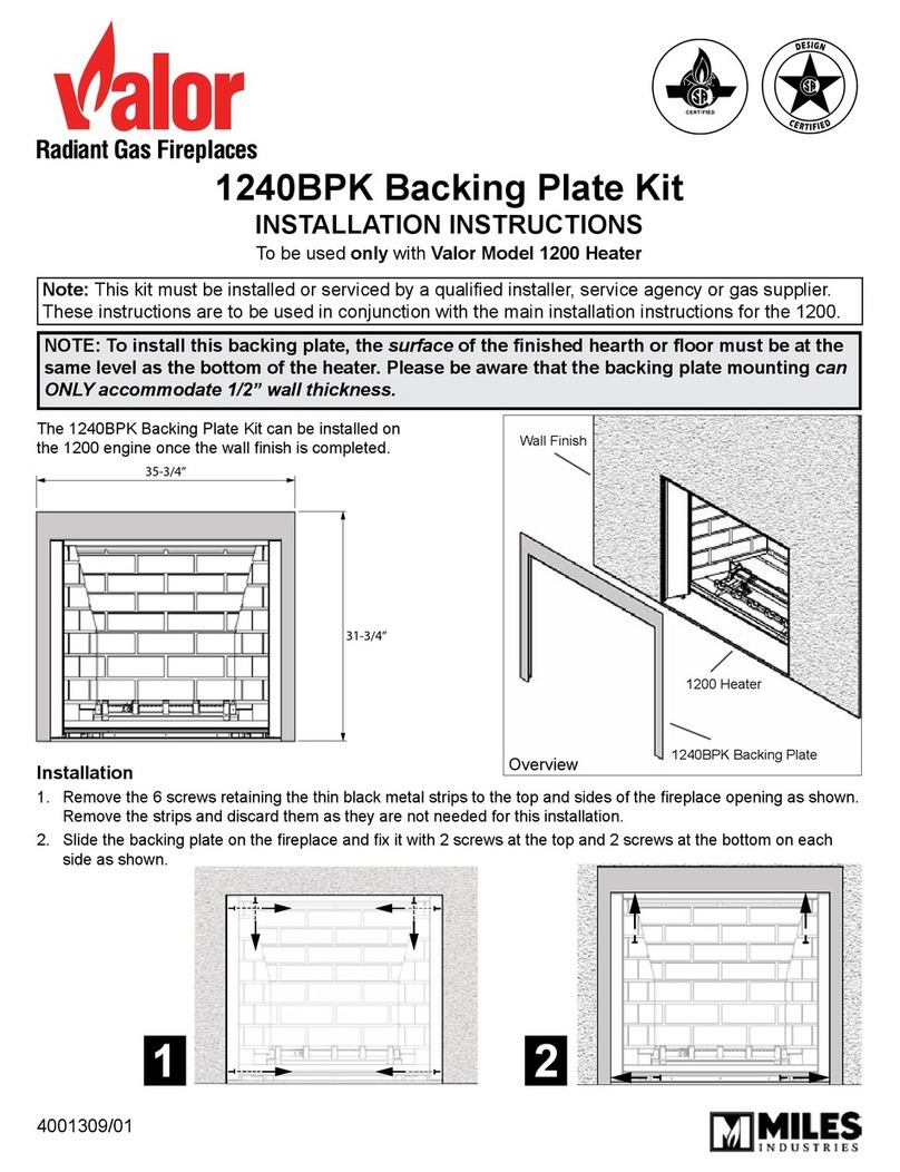 Valor 1240BPK Nstallation instructions Valor 1240BPK Nstallation instructions