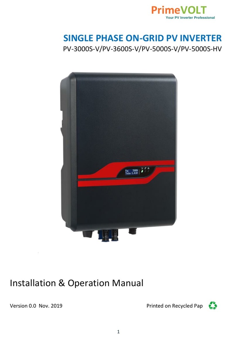 PrimeVOLT PV-3000S-V Installation & operation manual